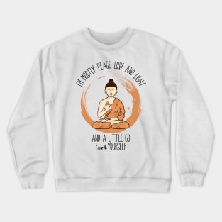 BUDDHA PEACE LOVE AND LIGHT Crewneck Sweatshirt